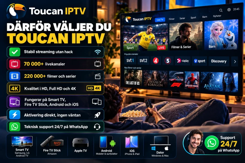 Därför väljer du Toucan IPTV